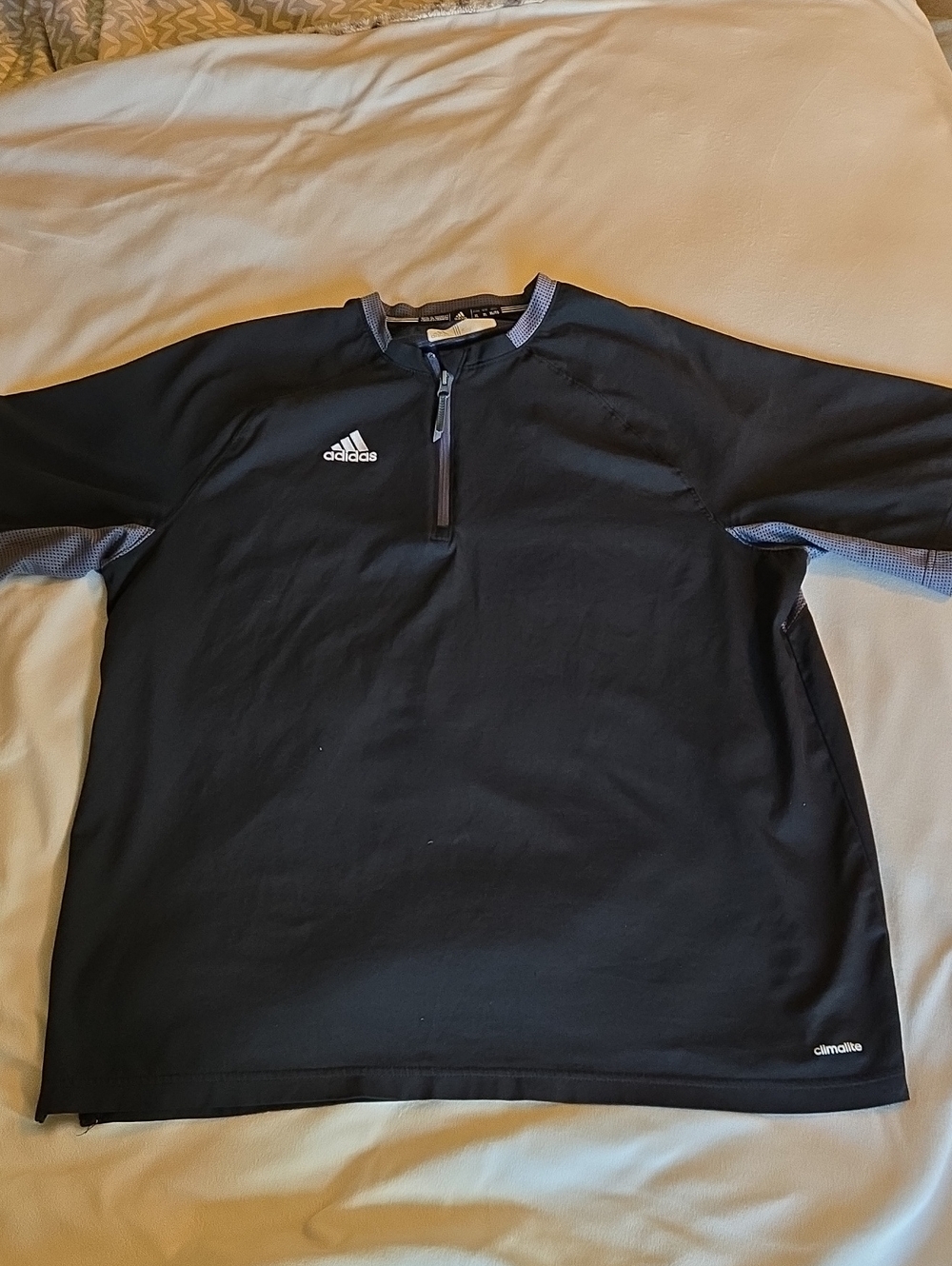adidas Black Half-Zip Men's Performance Cage Jacket